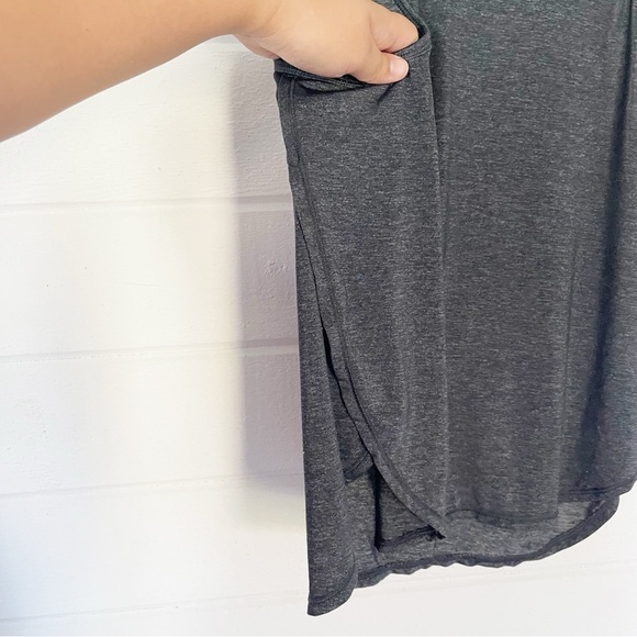 All in Motion Women's Heather Black Run Tank Top with Mesh Back Reflective Med - Picture 4 of 9